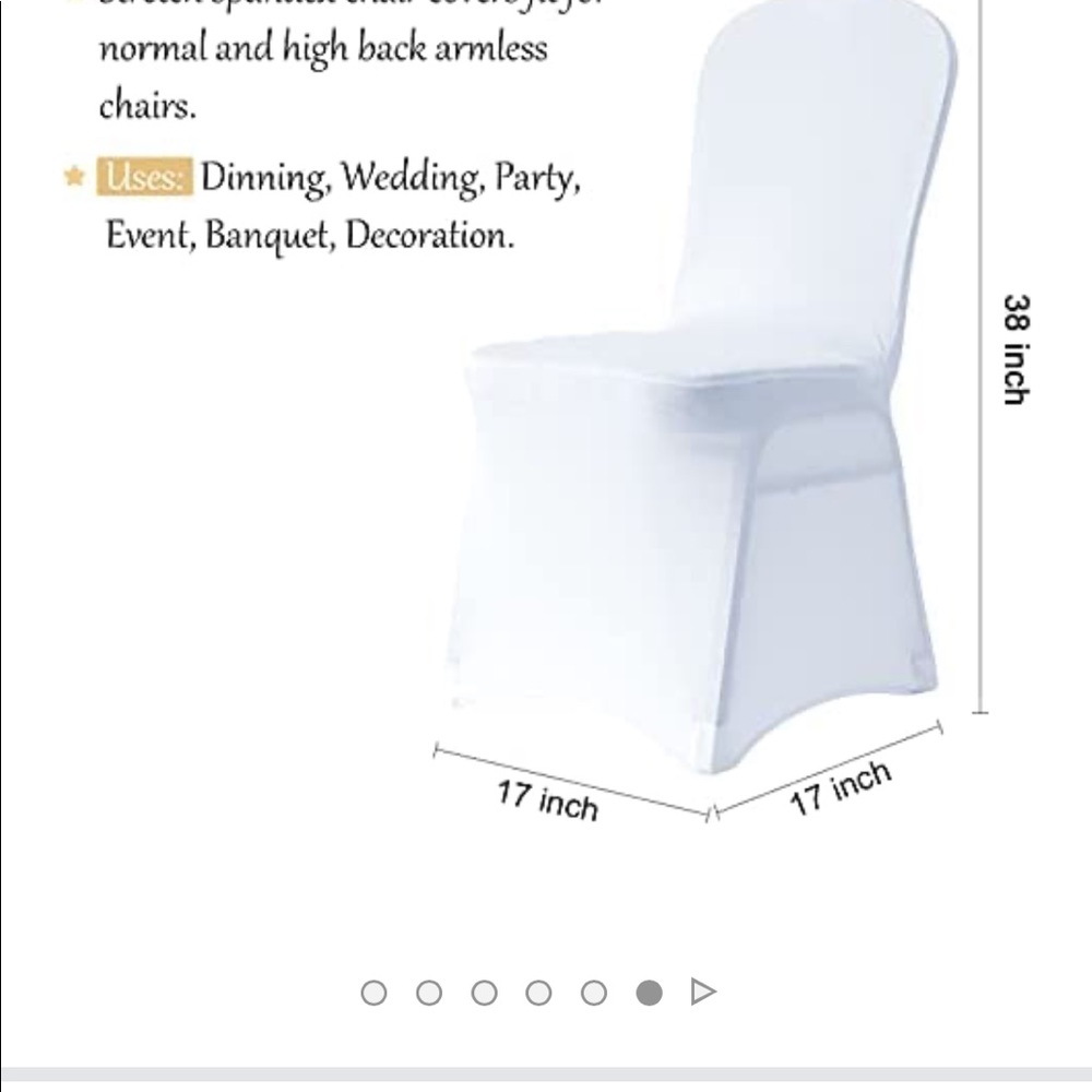White spandex chair covers lot of 10